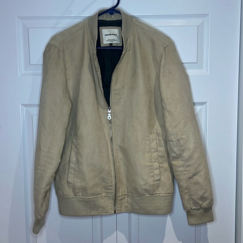 Suede bomber jacket